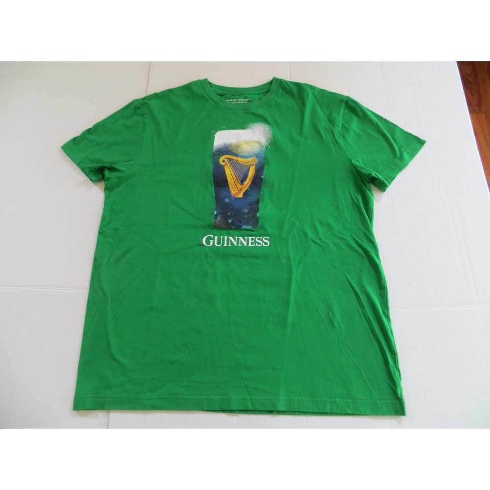Guinness Shirt Mens Large Green Beer Graphic Stout Harp Logo Irish Pub Tee